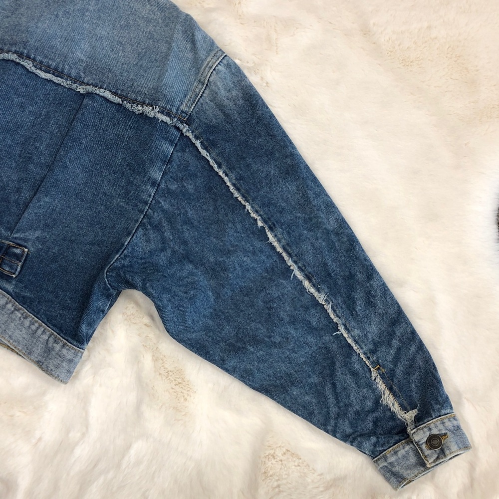 Free People Bedford Cropped Jean Jacket Size Small - Picture 16 of 16